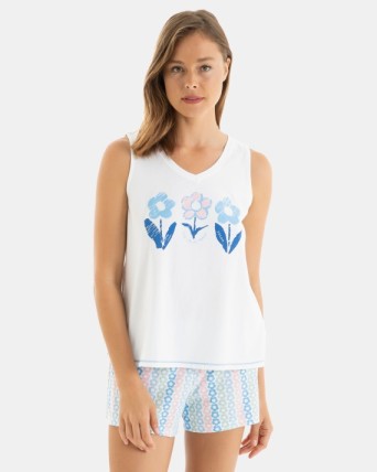 PIJAMA CORTO DE MUJER SIN...