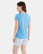 PIJAMA CORTO DE MUJER ESTAMPADO FLORES