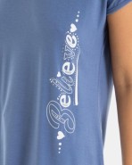 PIJAMA PIRATA DE MUJER ESTAMPADO BELIEVE TEJIDO BAMBÚ