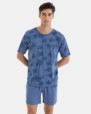 PIJAMA CORTO DE HOMBRE 100% ALGODÓN ESTAMPADO PALMERAS