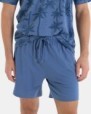 PIJAMA CORTO DE HOMBRE 100% ALGODÓN ESTAMPADO PALMERAS
