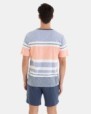 PIJAMA CORTO DE HOMBRE 100% ALGODÓN LISTADO