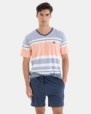 PIJAMA CORTO DE HOMBRE 100% ALGODÓN LISTADO
