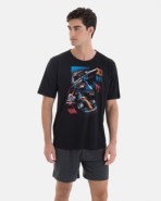 PIJAMA CORTO DE HOMBRE DE PUNTO ESTAMPADO COCHES