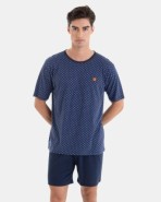 PIJAMA CORTO DE HOMBRE DE PUNTO MICRO ESTAMPADO