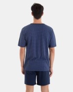 PIJAMA CORTO DE HOMBRE DE PUNTO MICRO ESTAMPADO
