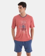 PIJAMA CORTO DE HOMBRE DE PUNTO ESTAMPADO SAILOR