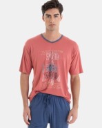 PIJAMA CORTO DE HOMBRE DE PUNTO ESTAMPADO SAILOR