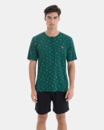 PIJAMA CORTO DE HOMBRE DE ALGODÓN Y VISCOSA MICRO ESTAMPADO