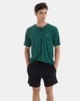 PIJAMA CORTO DE HOMBRE DE ALGODÓN Y VISCOSA MICRO ESTAMPADO