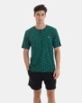 PIJAMA CORTO DE HOMBRE DE ALGODÓN Y VISCOSA MICRO ESTAMPADO