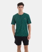 PIJAMA CORTO DE HOMBRE DE ALGODÓN Y VISCOSA MICRO ESTAMPADO