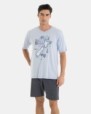 PIJAMA CORTO DE HOMBRE DE ALGODÓN ESTAMPADO ISLAS