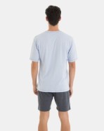 PIJAMA CORTO DE HOMBRE DE ALGODÓN ESTAMPADO ISLAS