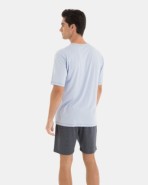 PIJAMA CORTO DE HOMBRE DE ALGODÓN ESTAMPADO ISLAS