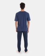 PIJAMA DE HOMBRE DE PUNTO MICRO ESTAMPADO Y PANTALÓN LARGO