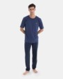 PIJAMA DE HOMBRE DE PUNTO MICRO ESTAMPADO Y PANTALÓN LARGO