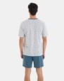 PIJAMA CORTO DE HOMBRE DE PUNTO MICRO ESTAMPADO