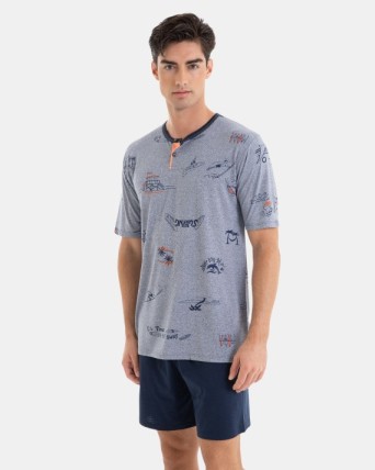PIJAMA CORTO DE HOMBRE DE...