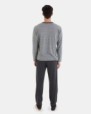 PIJAMA LARGO DE HOMBRE DE PUNTO JACQUARD EN COLOR GRIS