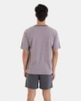 PIJAMA CORTO DE HOMBRE DE PUNTO JACQUARD EN COLOR GRIS