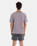 PIJAMA CORTO DE HOMBRE DE PUNTO JACQUARD EN COLOR GRIS