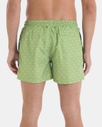 BANYADOR D'HOME BERMUDA VERD AMB MICRO ESTAMPAT A CONTRAST.