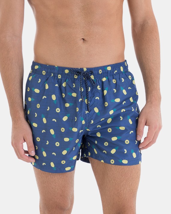 BAÑADOR DE HOMBRE BERMUDA ESTAMPADO PIÑAS
