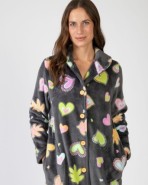 Bata de mujer larga con cierre de botones