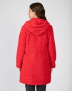 Short women's robe with zipper closure