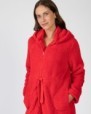 Short women's robe with zipper closure