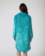 Long women's robe with button closure