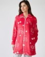 Short women's robe with zipper closure