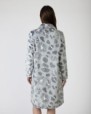 Long women's robe with button closure