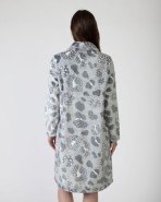 Long women's robe with button closure