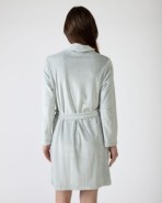 Short women's crossover gown