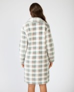 Long women's robe with button closure