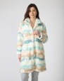 Long women's robe with button closure