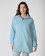 Short women's robe with zipper closure