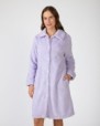 Long women's robe with button closure