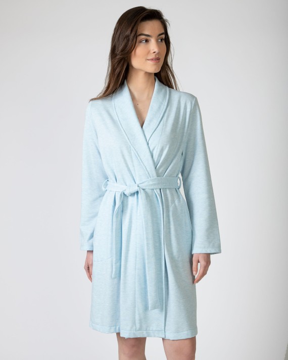 Short women's crossover gown