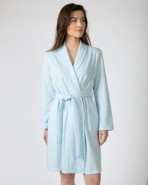 Short women's crossover gown