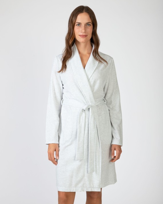 Short women's crossover gown