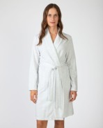 Short women's crossover gown