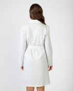 Short women's crossover gown