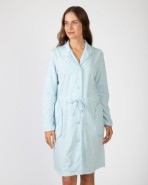 Long women's robe with button closure