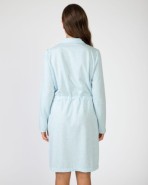 Long women's robe with button closure