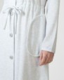 Long women's robe with button closure
