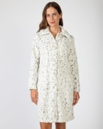 Long women's robe with button closure