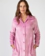 Long women's robe with button closure